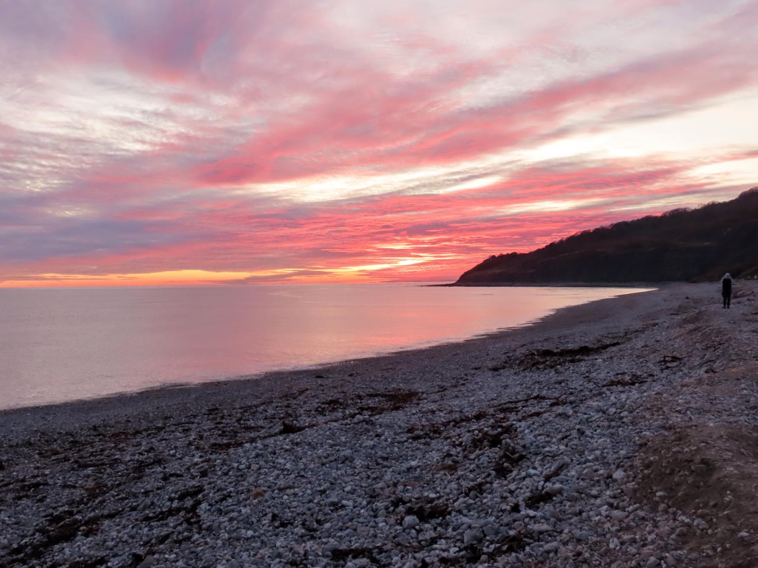 Sunset on Monmouth beach, Lyme Regis